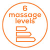 6 уровней интенсивности массажа