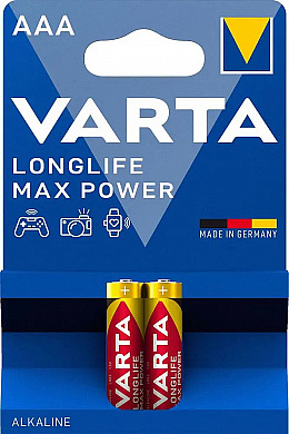 Батарейка алкалиновая Varta LONGLIFE Max Power AAA (элемент питания)