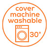 Съемный чехол можно мыть в машине при 30 градусах
